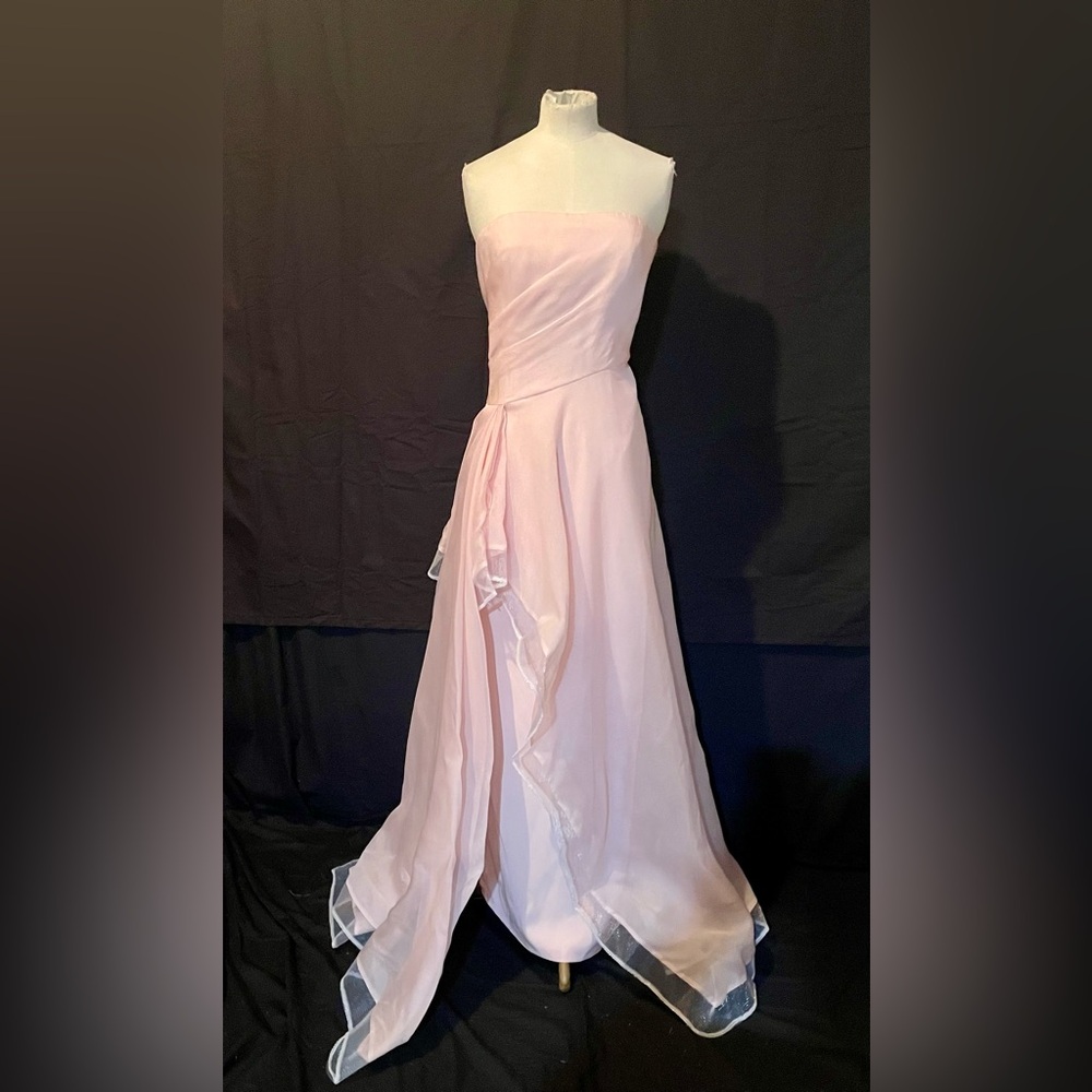 Pink Asymmetrical One Shoulder Gown for Weddings Designer NWT 8